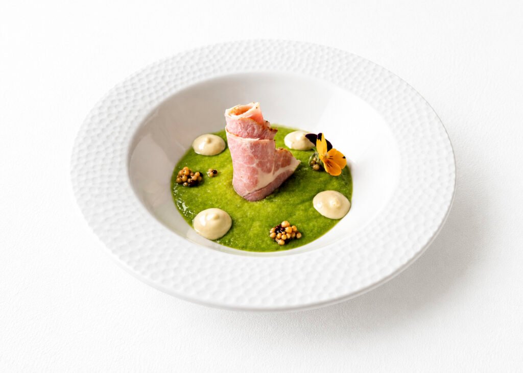 Plato de nueva carta fotografiado para restaurante Palacio de Añana