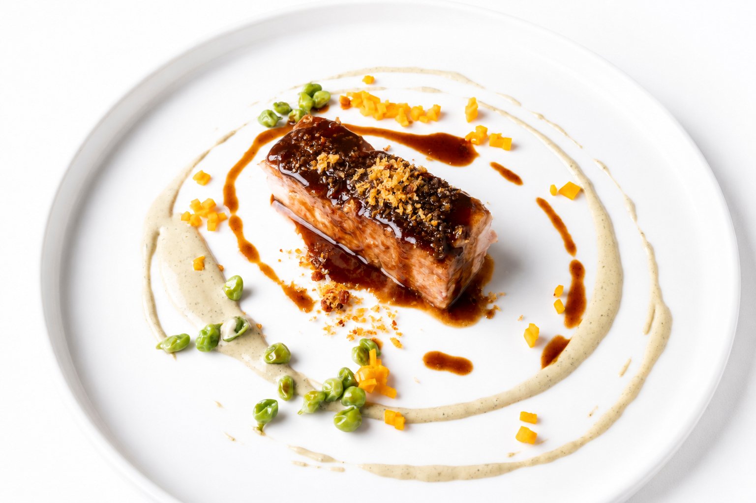 Plato de nueva carta fotografiado para restaurante Palacio de Añana